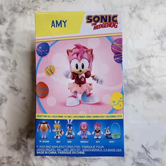 Sonic The Hedgehog 2.5" Easter Figures Sonic Tails Knuckles Rose Pocky Dr Eggman - Picture 9 of 13